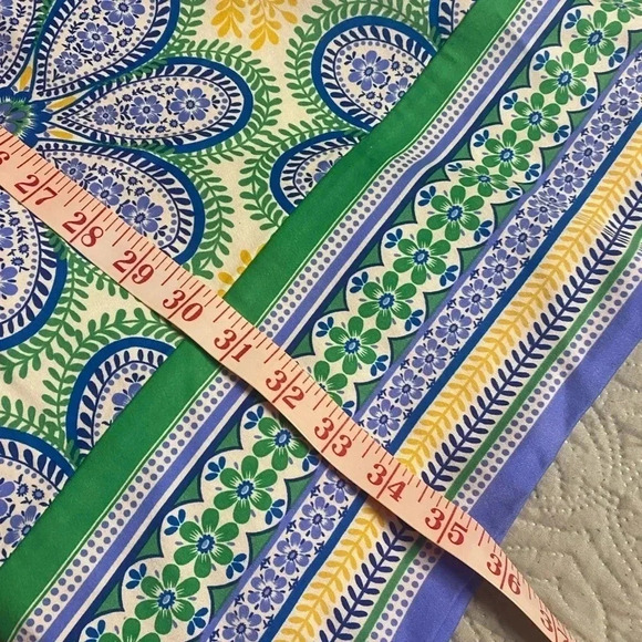 London Times Yellow Blue Green Floral Sleeveless Sheath Dress Size 8 - Picture 5 of 5